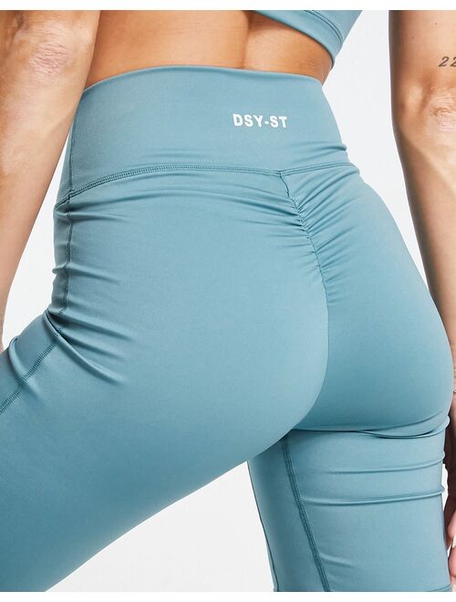 Daisy Street Active legging shorts in blue