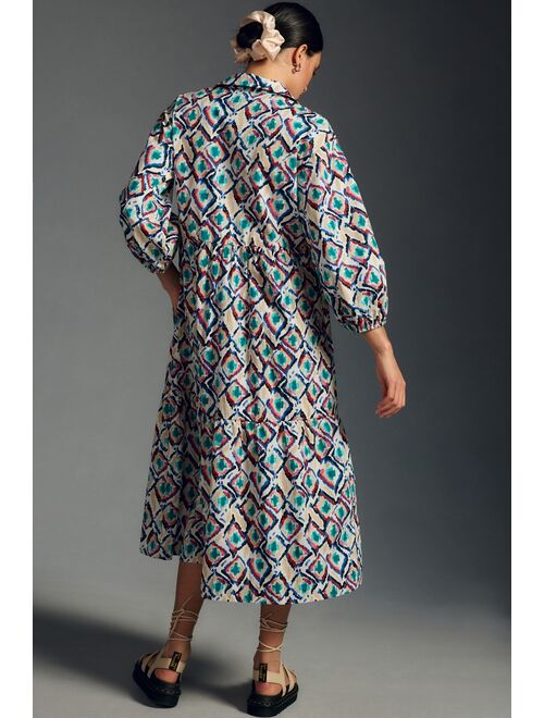 Maeve The Bettina Tiered Shirt Dress