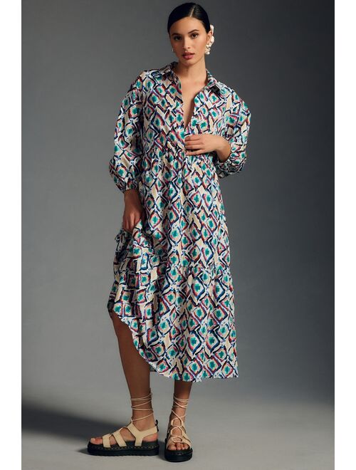 Maeve The Bettina Tiered Shirt Dress