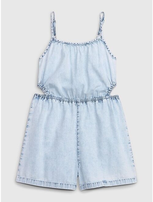 Gap Kids Cutout Denim Romper with Washwell