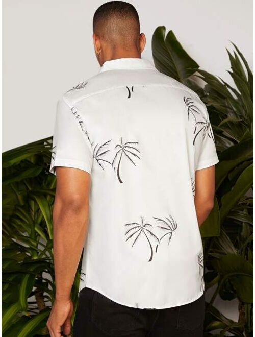 Men Palm Tree Print Shirt