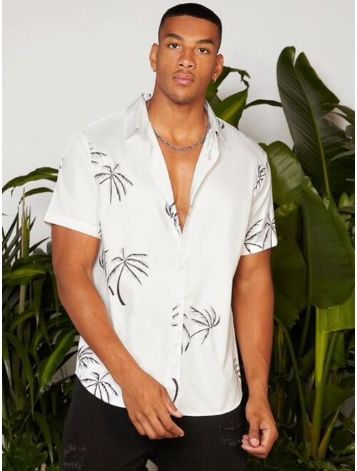 Men Palm Tree Print Shirt