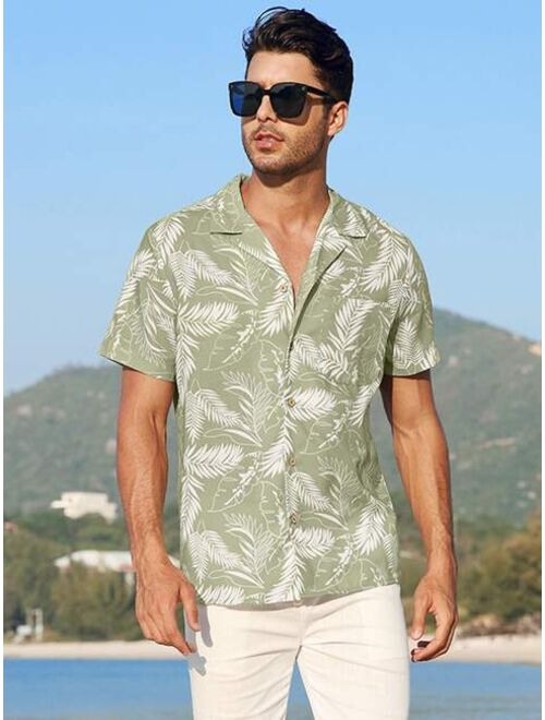 Men Tropical Print Shirt