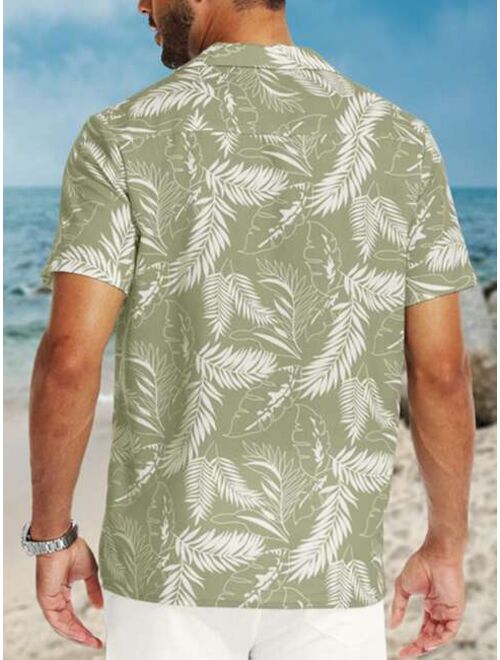 Men Tropical Print Shirt