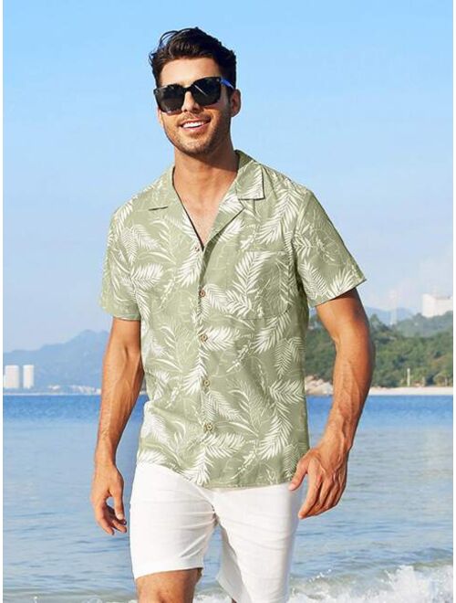 Men Tropical Print Shirt