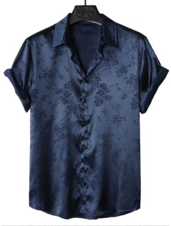 Men Floral Jacquard Shirt