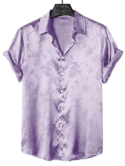 Men Floral Jacquard Shirt