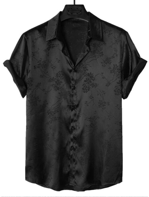 Men Floral Jacquard Shirt