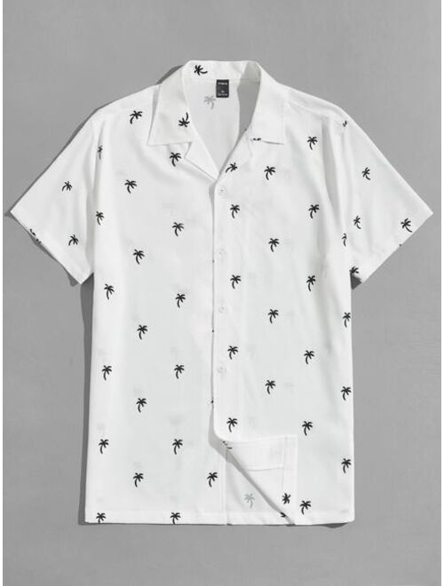 SHEIN Men Coconut Tree Print Shirt