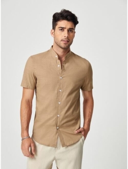 Men Mock Neck Shirt