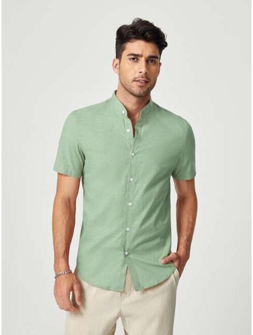 SHEIN Men Mock Neck Shirt