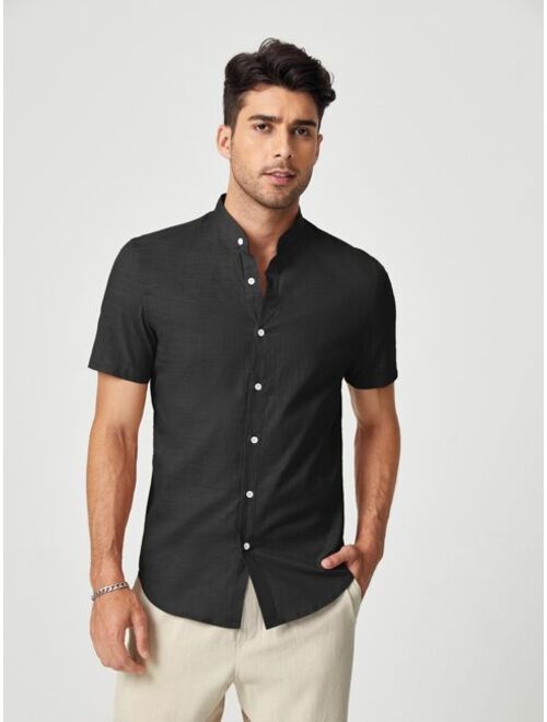 SHEIN Men Mock Neck Shirt