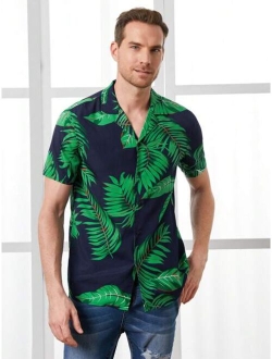 Men Tropical Print Shirt