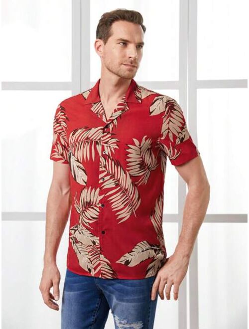 SHEIN Men Tropical Print Shirt