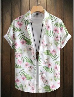 Men Floral Print Shirt Without Tee