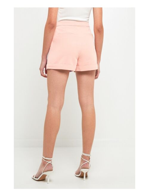 ENDLESS ROSE Women's Color Block Shorts