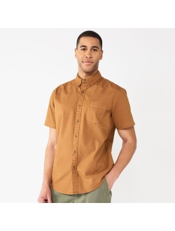 Short Sleeve Perfect Length Button Down Shirt