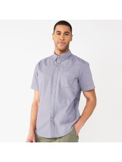 Short Sleeve Perfect Length Button Down Shirt