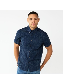 Short Sleeve Perfect Length Button Down Shirt