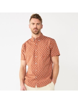 Short Sleeve Perfect Length Button Down Shirt