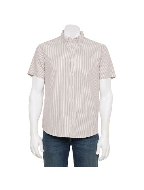 Men's Sonoma Goods For Life Short Sleeve Perfect Length Button Down Shirt