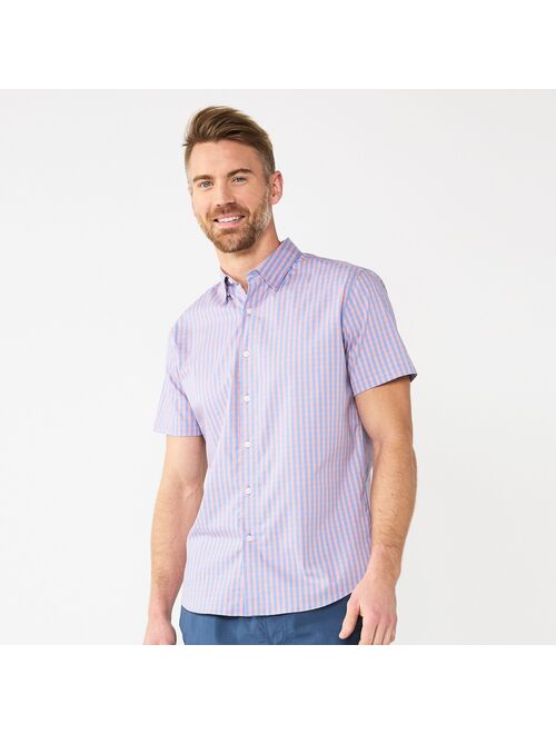 Men's Sonoma Goods For Life Short Sleeve Performance Button-Down Shirt