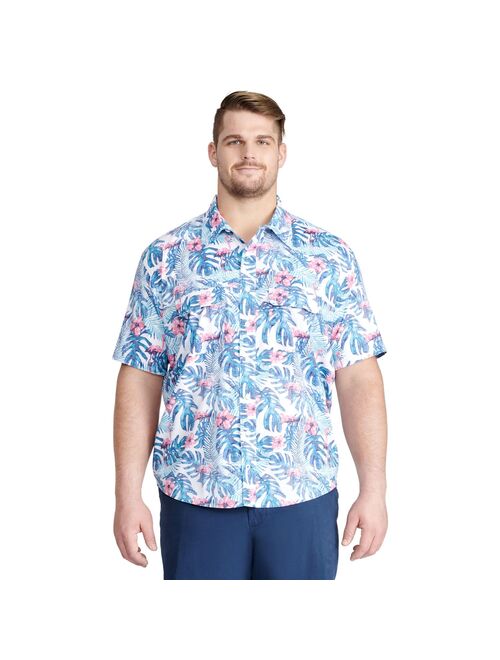 Big & Tall IZOD Saltwater Classic-Fit Performance Beach Button-Down Shirt