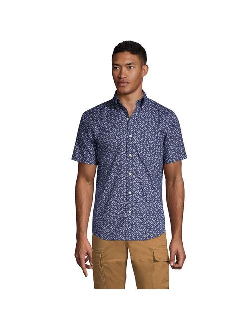 lands end Men's Lands' End Traditional-Fit No-Iron Button-Down Sport Shirt