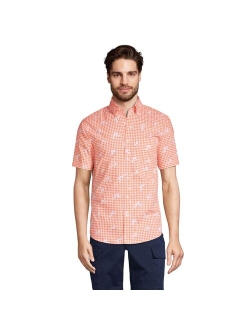 lands end Men's Lands' End Traditional-Fit Essential Lightweight Poplin Button-Down Shirt