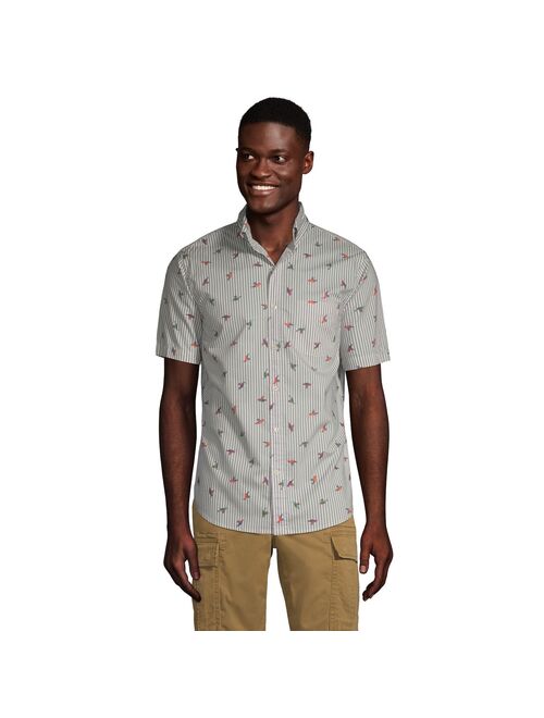 lands end Men's Lands' End Traditional-Fit Essential Lightweight Poplin Button-Down Shirt