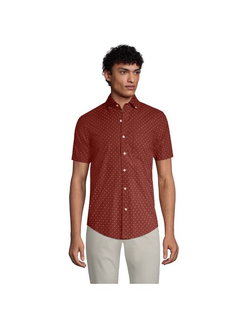 lands end Men's Lands' End Traditional-Fit Essential Lightweight Poplin Button-Down Shirt