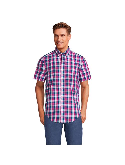 lands end Men's Lands' End Traditional-Fit Essential Lightweight Poplin Button-Down Shirt