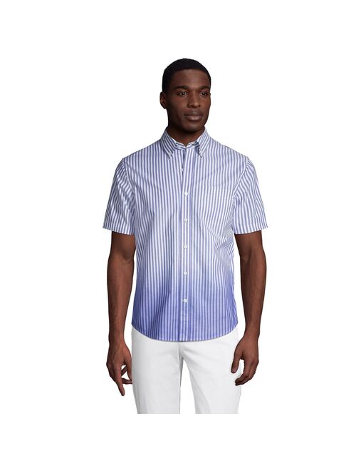 lands end Men's Lands' End Traditional-Fit Essential Lightweight Poplin Button-Down Shirt