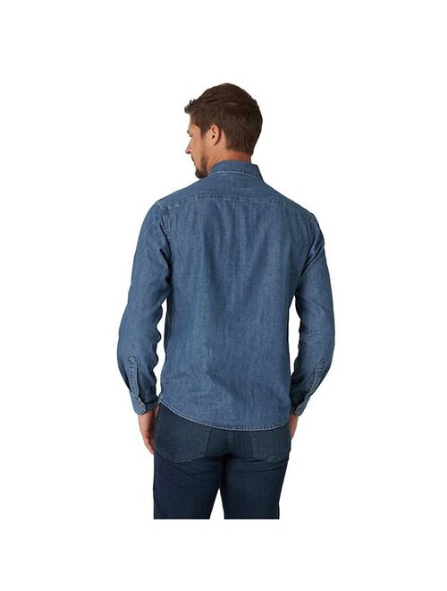 Big & Tall Wrangler Snap-Front Denim Shirt