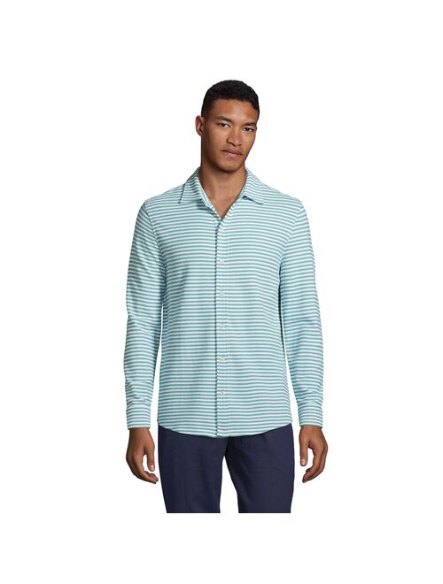 lands end Men's Lands' End Textured Button-Down Shirt