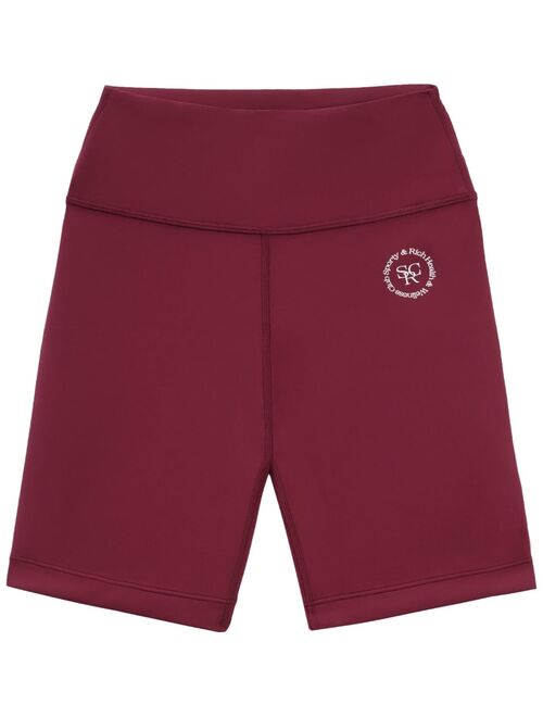 Sporty & Rich logo-print biker shorts