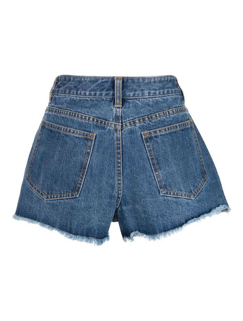 Ground Zero logo-print denim shorts