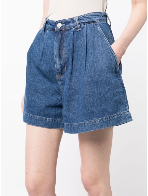 Reformation Francis high-waisted denim shorts