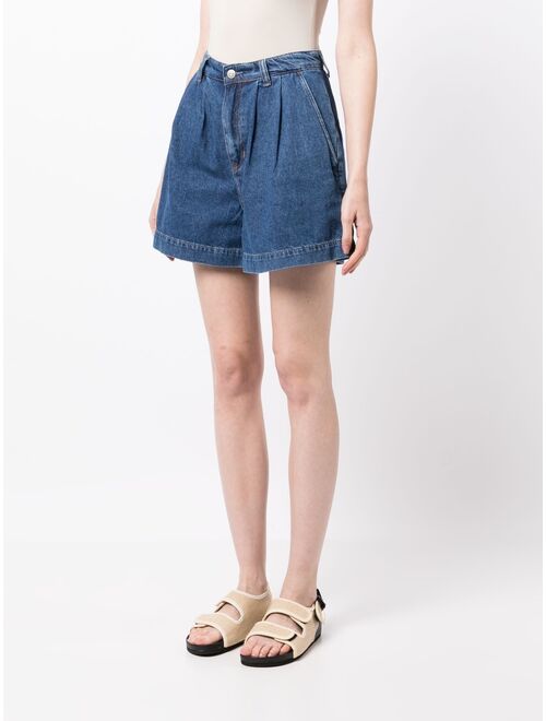 Reformation Francis high-waisted denim shorts