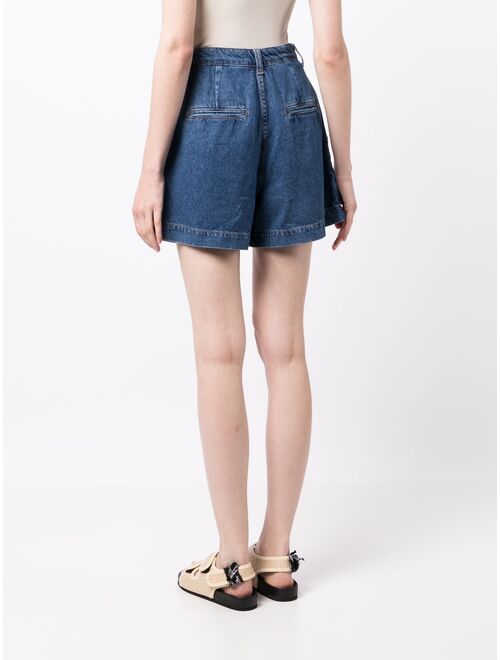 Reformation Francis high-waisted denim shorts