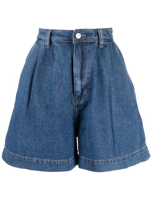 Reformation Francis high-waisted denim shorts