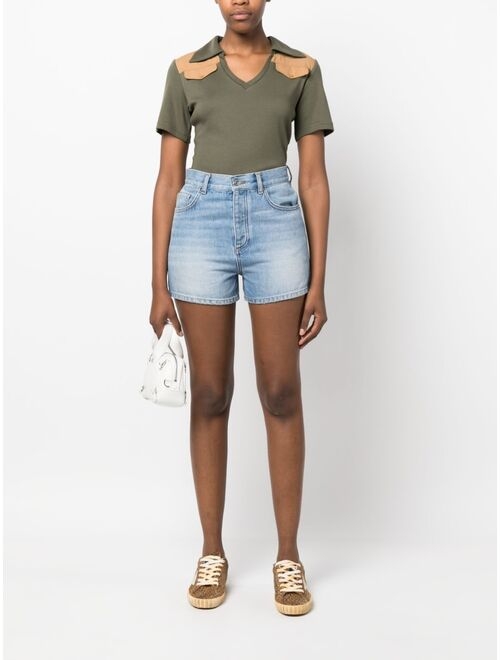 Claudie Pierlot high-waisted denim shorts