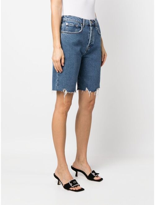 7 For All Mankind frayed-hem denim shorts