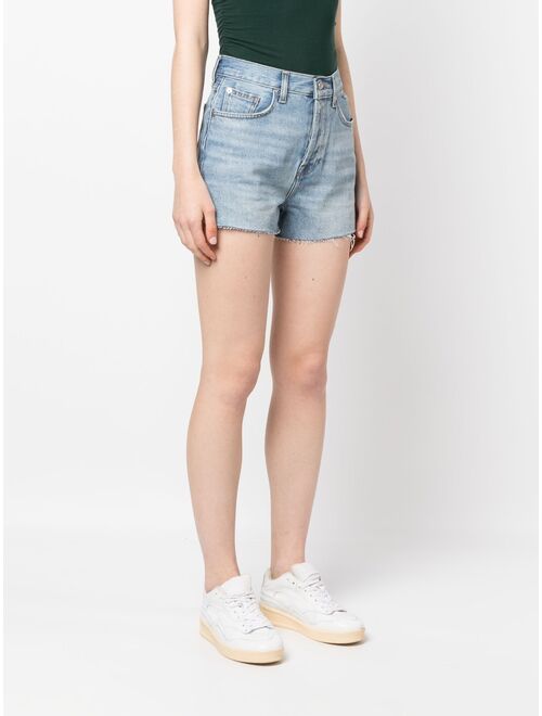 7 For All Mankind unfinished-effect denim shorts