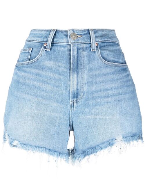 PAIGE raw-edge short denim shorts