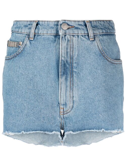 Gcds high-waisted denim shorts