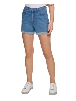 JEANS Women's High-Rise Roll-Cuff Shorts