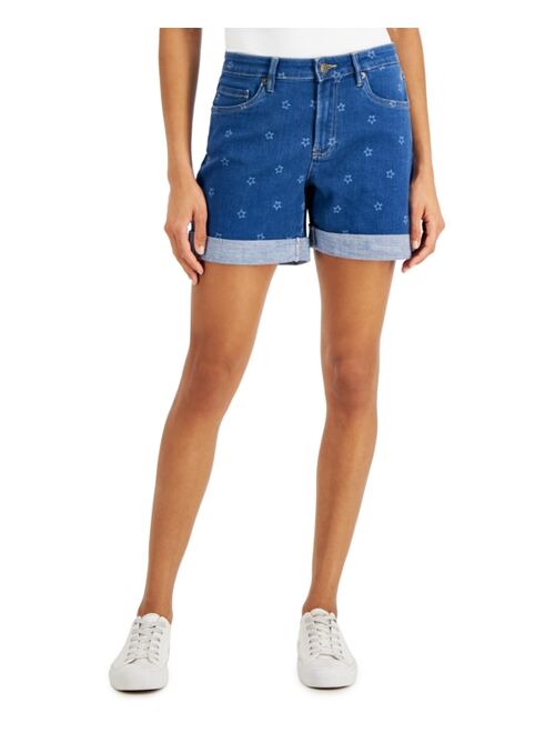 TOMMY HILFIGER Women's Star-Print Denim Shorts