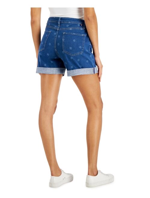 TOMMY HILFIGER Women's Star-Print Denim Shorts