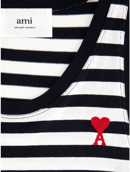 AMI Paris Ami de Coeur striped tank top